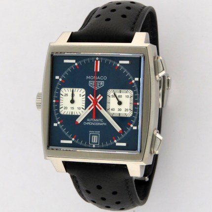 (SOLD) TAG HEUER CAW211P SS Mens Monaco 'THE Original Model' Automatic Chronograph Calibre11 Stainless Steel