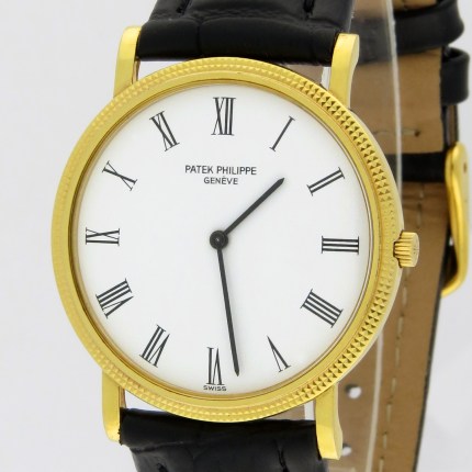 (SOLD) PATEK PHILIPPE Calatrava Hand-Wind Cal.177 18K Yellow Gold 3520D Mens/Unisex