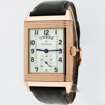 (SOLD) JAEGER-LECOULTRE Grande Reverso 986 DuoDate Hand-Wind 18K Rose Gold Q3742521 / 273.2.85 Mens