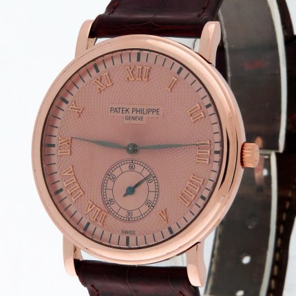 (SOLD) PATEK PHILIPPE Calatrava Officer Hand-Wind 18K Rose Gold 5022R Mens
