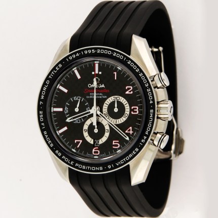 (SOLD) OMEGA 321.32.44.50.01.001 Stainless Steel Mens Speedmaster Schumacher Legend Automatic Chronograph