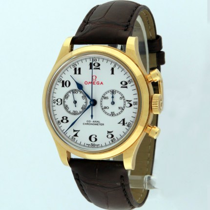 (SOLD) OMEGA Olympic Timekeeper Chronograph Limited Edition 188pcs 18K Yellow Gold 522.53.39.50.04.002 Mens