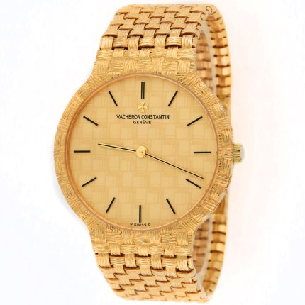 (SOLD) VACHERON CONSTANTIN Essentielles Hand Wind Woven Bracelet 18K Yellow Gold 39046 Ladies