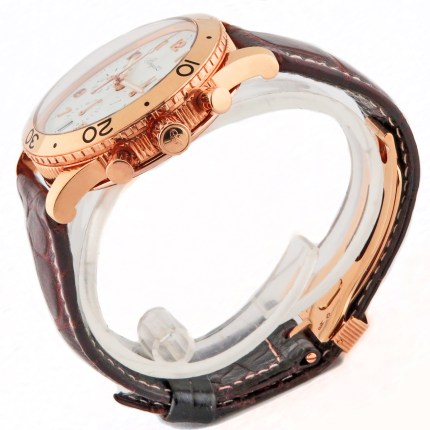 (SOLD) BREGUET 3820BR/M2/9W6 18K Mens Type XX Transatlantique Auto Flyback Chrono White Dial Rose Gold - Image 3