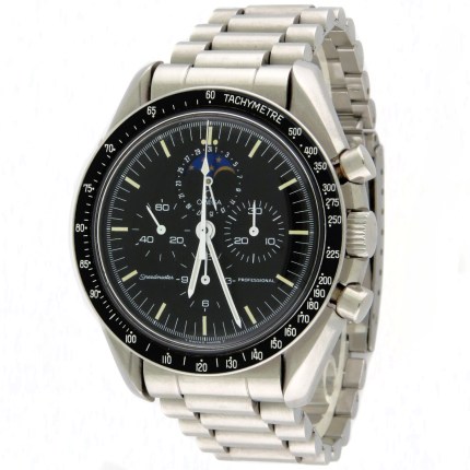 (SOLD) OMEGA 345.0809 Mens SS Vintage Speedmaster Professional Moonphase Bracelet 1st Edition Stainless Steel
