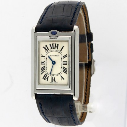 (SOLD) CARTIER Tank Basculante Millenium Limited Edition Hand-Wind S.Steel 2390 Mens