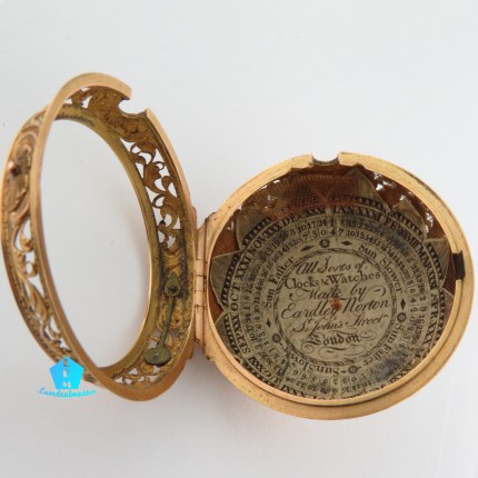 CABRIER (LONDON) 20K Repousse Skeletonized Pair Case Quarter Repeater Verge Fusee Key Wind & Key Set Yellow Gold - Image 12