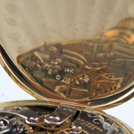 (SOLD) C.H. MEYLAN (SWISS) 14K  47mm Open Face Rattrapante Split Seconds Chronograph Yellow Gold #1 - Image 5