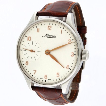 (SOLD) Minerva 140th Anniversary Limited Edition Watch 140pcs Hand-Wind Stainless Steel w/Box & Paper Mens