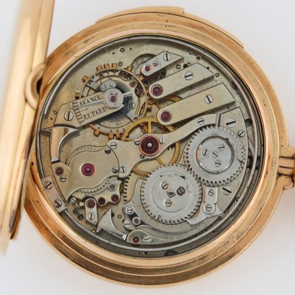 (SOLD) TISSOT & FILS (SWISS) 14K 53.5MM Hunter Case Minute Repeater Jewels to Hammers Yellow Gold