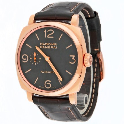 PANERAI PAM00573 Mens 18K Radiomir 1940 3-Days  Micro-Rotor Automatic 45mm Rose Gold