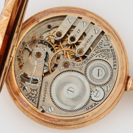 ELGIN 14K 16-Size 49mm Hunter Case Rare Great White Fleet Dial Multi-Color Gold - Image 5