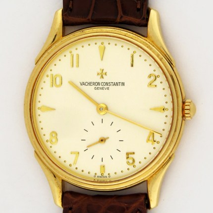 (SOLD) VACHERON CONSTANTIN 92239/000J-0929 Mens 18K Les Historiques Hand-Wind K1014 Yellow Gold 34mm