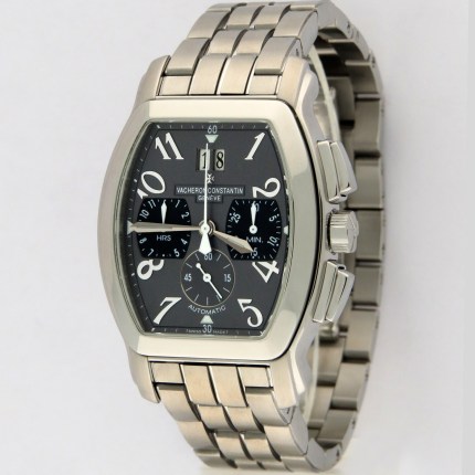 (SOLD) VACHERON CONSTANTIN 49145/339A-9057 Mens Stainless Steel Royal Eagle Automatic Chronograph Slate Dial Mens 37x40mm