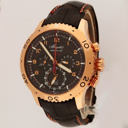 (SOLD) BREGUET 3880BR/Z2/9XV 18K Mens Type XXII Automatic Chronograph 10Hz High Frequency 44mm 3880BR Rose Gold