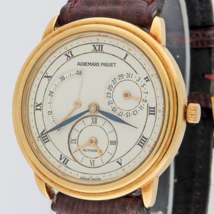 (SOLD) AUDEMARS PIGUET 25685BA 18K Mens Dual Time Automatic 36mm Yellow Gold