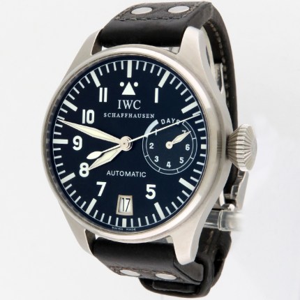 (SOLD) IWC IW500201 SS Mens Big Pilot 7 Days Automatic Power Reserve 46.2mm Original First Generation Complete Set
