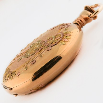 ELGIN 16-Size 50mm Hunter Case Tri-Color Hunter Case Multi-Color Dial Mint Case - Image 5