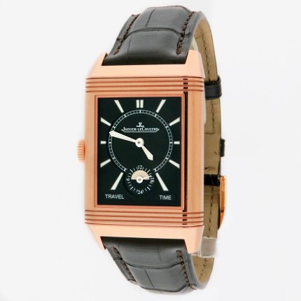 Jaeger-LeCoultre Ref Q3842520 / 215.2.D4 18K Pink Gold Reverso Classic Duoface Small Seconds Large Model Mens Watch. 28.3x47mm. Retail Price MSRP $25,000.