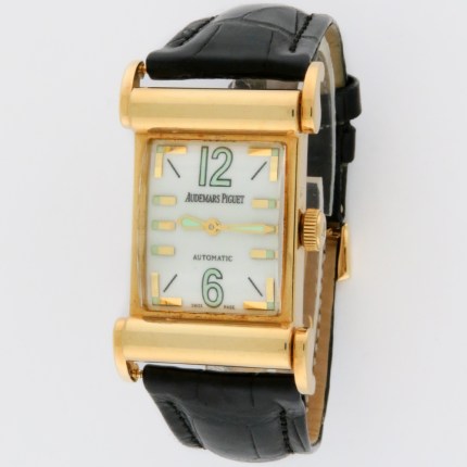 Audemars Piguet Ref 15091.BA0.0002CR01 18K Yellow Gold Canape Automatic Mens Watch. 24x48mm. Swivel Lugs and Domed Crystal. Retail Price MSRP $30,900.