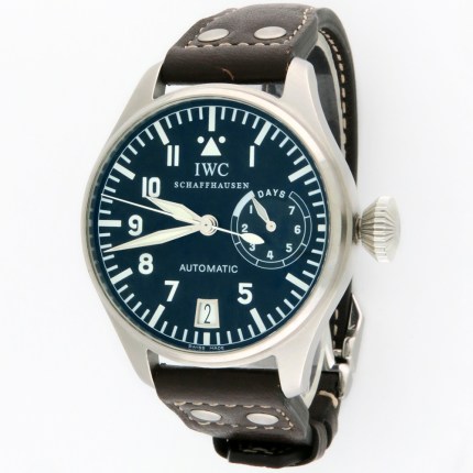 (SOLD) IWC IW500201 SS Mens Big Pilot 7 Days Automatic Power Reserve 46.2mm Original First Generation Slow Beat