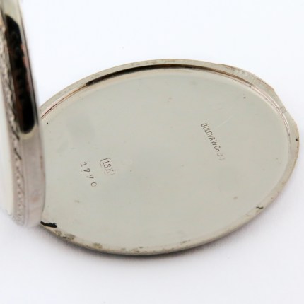 BULOVA WATCH CO 12-Size 43mm Open Face PHANTOM 18 Jewels UltraThin 18K Solid White Gold Rare - Image 3