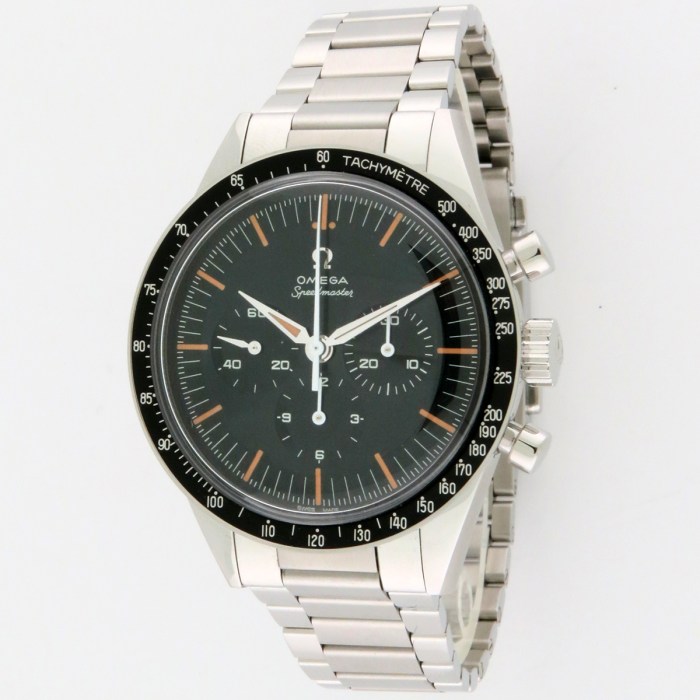 Current Model Omega Speedmaster 'First Omega in Space' Master Co-Axial Cal.3861 Stainless Steel Mens Wristwatch. Ref. 310.30.40.50.06.001. FULL SET B&P
