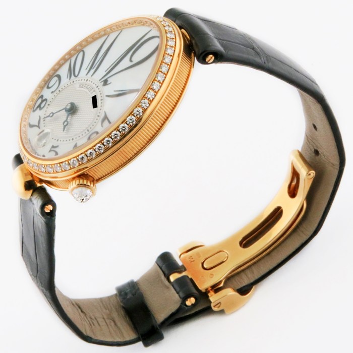 BREGUET 8918BA/58/964/D00D 18K Yellow Gold Reine de Naples Iconic Ultra Luxury Automatic Diamonds 28.5mm Ladies Wristwatch w/Box & Manual, Retail Price $52,100
