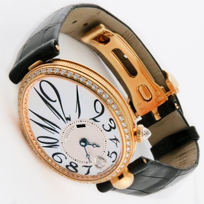 BREGUET 8918BA/58/964/D00D 18K Yellow Gold Reine de Naples Iconic Ultra Luxury Automatic Diamonds 28.5mm Ladies Wristwatch w/Box & Manual, Retail Price $52,100