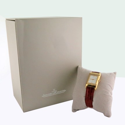 Jaeger-LeCoultre Ref 265.1.86 18K Yellow Gold Reverso 'Joaillerie' Diamond & Ruby Ladies Watch. 20.5x33mm. Mechanical Hand Wind with 18KY Buckle and Box