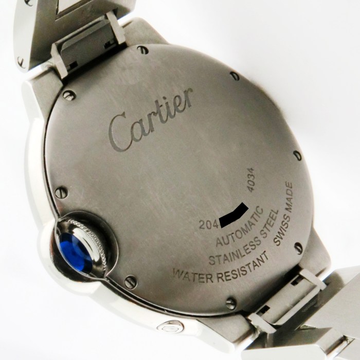 Cartier Ballon Bleu Stainless Steel Moonphase Automatic Ladies/Unisex Wristwatch Midsize 36mm. Model Ref WSBB0021 Case Ref 4034. Retail Price $9,250