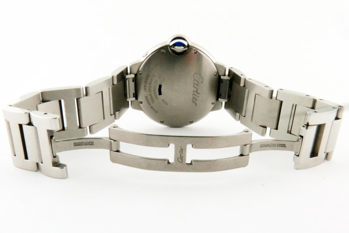 Cartier Ballon Bleu Stainless Steel Moonphase Automatic Ladies/Unisex Wristwatch Midsize 36mm. Model Ref WSBB0021 Case Ref 4034. Retail Price $9,250