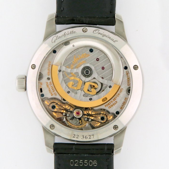 Current Model Green Dial Glashutte Original PanoMaticLunar in Stainless Steel. Model reference is 1-90-02-13-32-62. 40mm, In-House Caliber 90-02. MSRP $12400