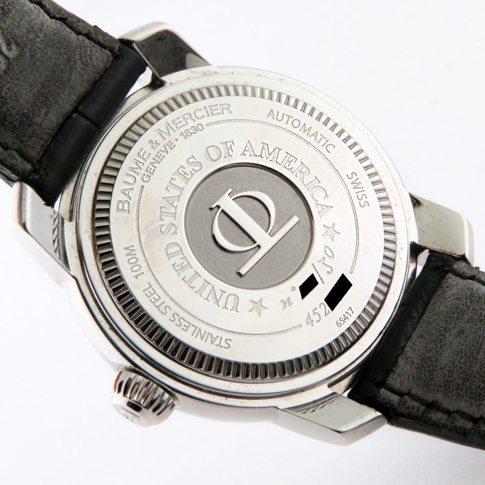 BAUME MERCIER Mens SS Capeland United States USA Flag Limited Edition 50pcs. 39mm, Day-Date and Power Reserve Functions, Prominently Displaying USA Flag on Dial