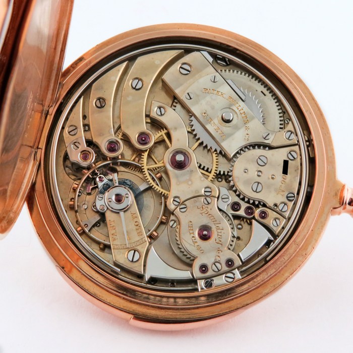 Patek Philippe Top quality Rare Museum Top Quality 18K Rose Gold Open Face Minute Repeater Pocket Watch Sold by Spaulding & Co. w/ Patek Philippe Archival Paper