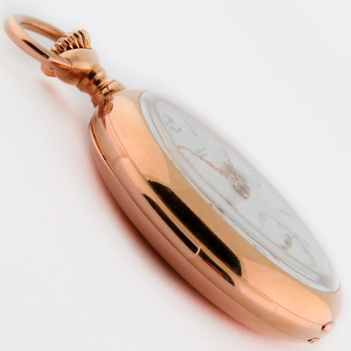 Patek Philippe Top quality Rare Museum Top Quality 18K Rose Gold Open Face Minute Repeater Pocket Watch Sold by Spaulding & Co. w/ Patek Philippe Archival Paper