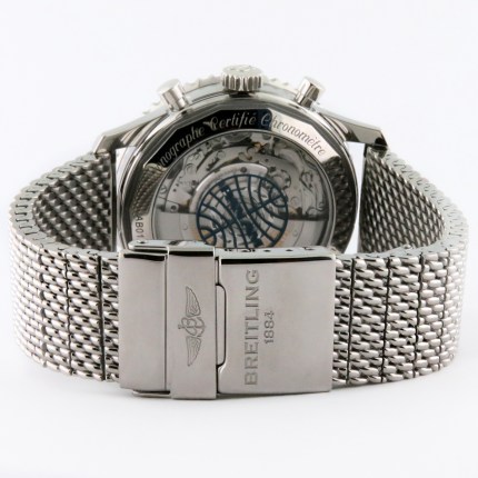 BREITLING Mens Navitimer B01 Pan Am Blue Dial Automatic Chronograph on Milanese Bracelet 43mm Stainless Steel. Retail Price (MSRP) $10,800