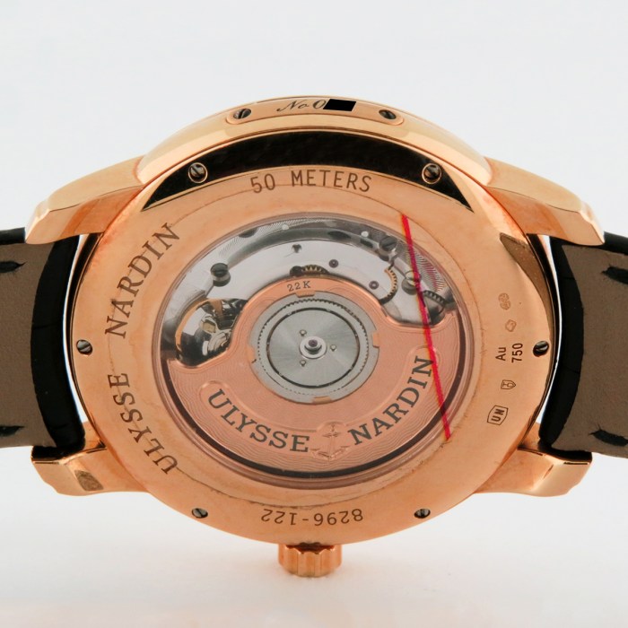 ULYSSE NARDIN Ref.8296-122-2/42 18K Rose Gold Mens Classico Luna Automatic Moonphase 40mm Watch. Retail Price $18,900