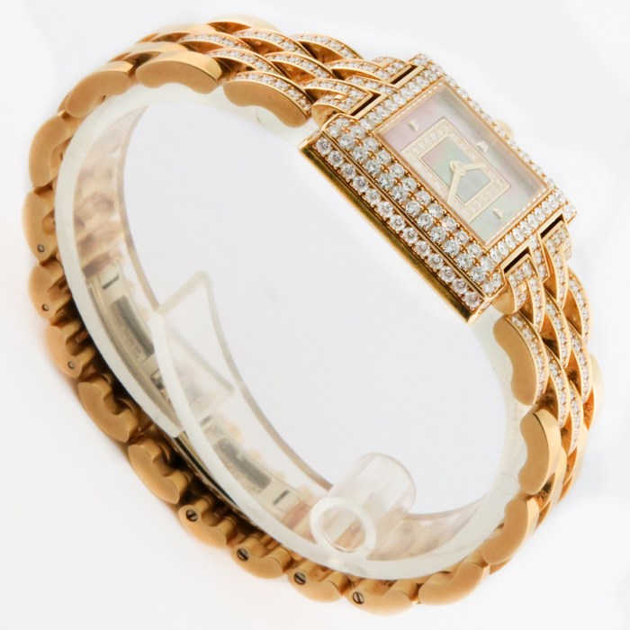 Superb Patek Philippe Ladies 'Gondolo' 18K Solid Yellow Gold Bracelet Ladies Wristwatch with Factory-Set Diamonds. Ref.4874/3J. 22.5 x 23.5mm. MSRP $47,600.