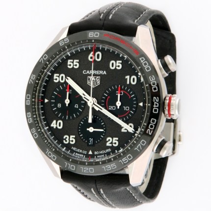 TAG Heuer Carrera Chronograph X Porsche Special Edition Caliber Heuer 02 Automatic Chronograph in Stainless Steel. Model ReferenceCBN2A1F.FC6492. MSRP $7,100