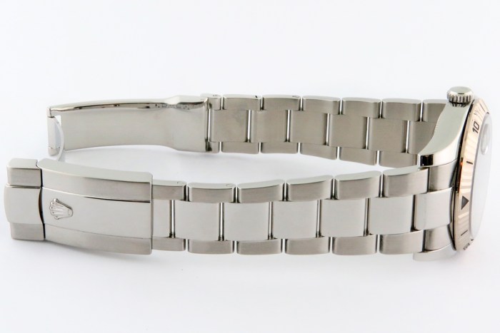 ROLEX 116264 Mens SS Datejust Turn-O-Graph Blue Dial White Gold Bezel Rehaut Z-Serial Thunderbird Stainless Steel 36mm. Long Bracelet, Great Condition.