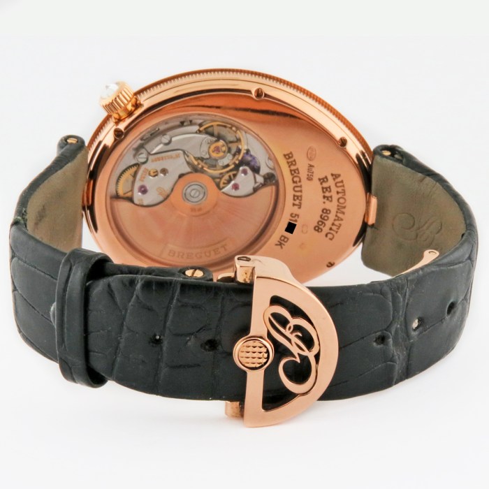 BREGUET 8968BR/X1/986/0D00 18K Rose Gold Reine de Naples Oversized Ultra Luxury Automatic Diamonds 35mm Ladies Wristwatch, Retail Price $38,900