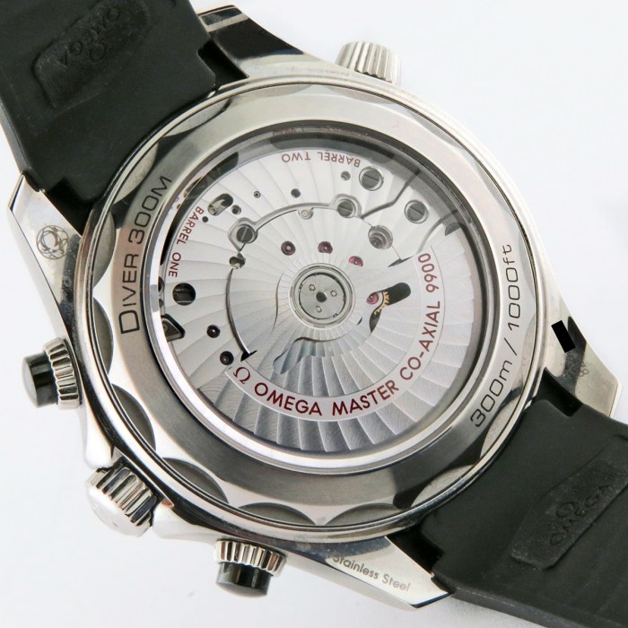 Current Model Omega Seamaster Diver 300M Stainless Steel Black Dial Automatic Master Co-Axial Chronograph on Rubber Strap. Ref.210.32.44.51.01.001. FULL SET B&P