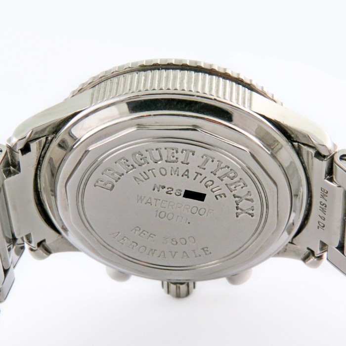 Breguet Transatlantique FlyBack Chronograph ‘Type XX’ Wristwatch in full Titanium Case and Bracelet. The model reference is 3820TI/K2/TW9.