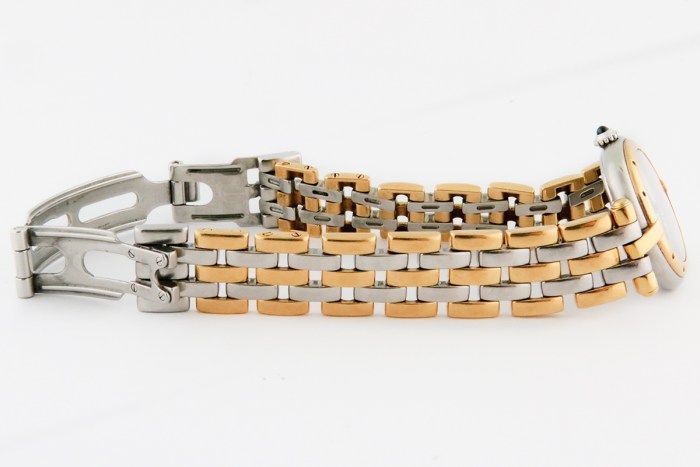 Cartier Panthère Vendome Ladies Two-Tone 3-Rows Gold Bracelet Watch 18K Gold/SS Quartz. 24mm. Model Reference 1057920 Circa late 1980s-Early 1990s