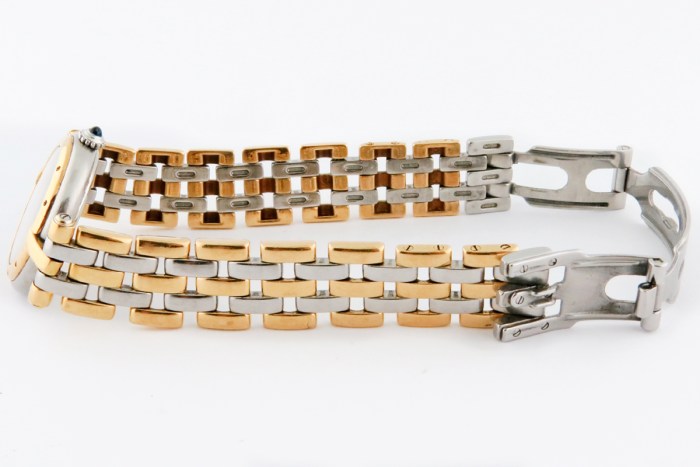 Cartier Panthère Vendome Ladies Two-Tone 3-Rows Gold Bracelet Watch 18K Gold/SS Quartz. 24mm. Model Reference 1057920 Circa late 1980s-Early 1990s