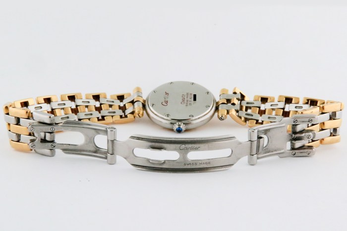 Cartier Panthère Vendome Ladies Two-Tone 3-Rows Gold Bracelet Watch 18K Gold/SS Quartz. 24mm. Model Reference 1057920 Circa late 1980s-Early 1990s