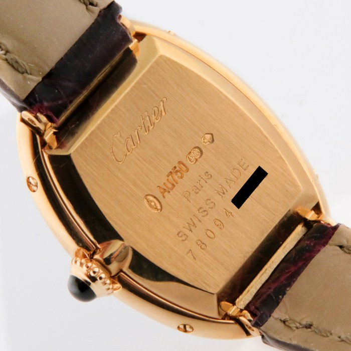 Cartier Baignoire Ladies 18K Yellow Gold Mechanical Hand-winding Watch. 22x31.5mm. Model Reference 78094 Early 1990s. Excellent Condition with Original Strap
