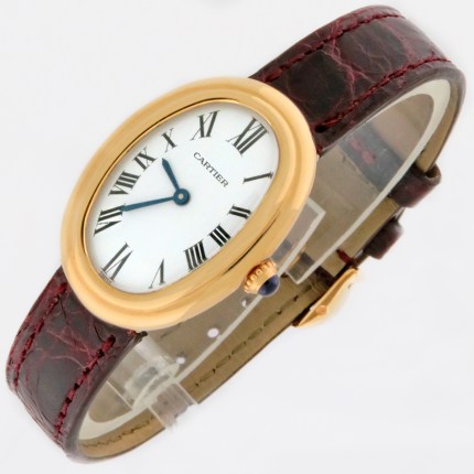 Cartier Baignoire Ladies 18K Yellow Gold Mechanical Hand-winding Watch. 22x31.5mm. Model Reference 78094 Early 1990s. Excellent Condition with Original Strap