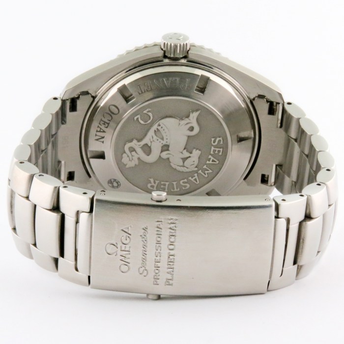 Omega Seamaster Planet Ocean XL Orange Bezel Automatic Co-Axial Chronometer Stainless Steel Mens Wristwatch 45.5mm. With Cards, Model Reference 2208.50.00.